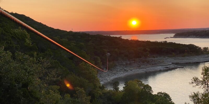 Beautiful Lake Travis Sunset Hill Country Views