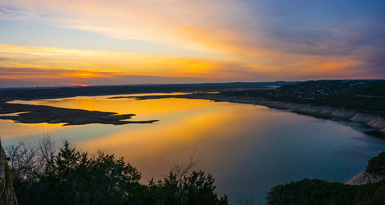 sunset lake travis